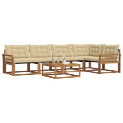 Ensemble de canapés d'extérieur 6 pcs Naturel et Beige 526737526737
