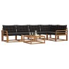 Ensemble de canapés d'extérieur 6 pcs Naturel et Noir 526738526738