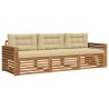 Ensemble de canapés d'extérieur 3 pcs Naturel et Beige 526740526740