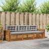 Ensemble de canapés d'extérieur 3 pcs Gris Naturel et Clair 526742526742