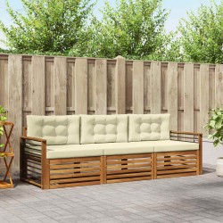 Ensemble de canapés d'extérieur 3 pcs Naturel et Crème 526743526743