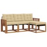 Ensemble de canapés d'extérieur 4 pcs Naturel et Beige 526745526745
