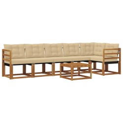 Ensemble de canapés d'extérieur 7 pcs Naturel et Beige 526748526748