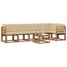 Ensemble de canapés d'extérieur 7 pcs Naturel et Beige 526748526748