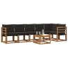 Ensemble de canapés d'extérieur 7 pcs Naturel et Noir 526751526751