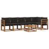 Ensemble de canapés d'extérieur 7 pcs Naturel et Noir 526751526751