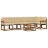 Ensemble de canapés d'extérieur 7 pcs Naturel et Beige 526752526752