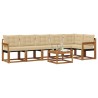 Ensemble de canapés d'extérieur 7 pcs Naturel et Beige 526752526752