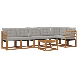 Ensemble de canapés d'extérieur 7 pcs Gris Naturel et Clair 526753526753