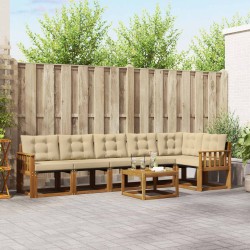 Ensemble de canapés d'extérieur 7 pcs Naturel et Beige 526755526755