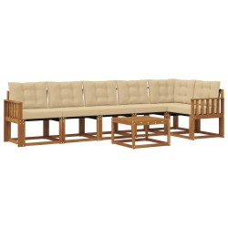 Ensemble de canapés d'extérieur 7 pcs Naturel et Beige 526755526755