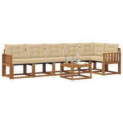 Ensemble de canapés d'extérieur 7 pcs Naturel et Beige 526755526755