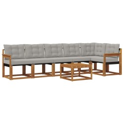 Ensemble de canapés d'extérieur 7 pcs Gris Naturel et Clair 526756526756
