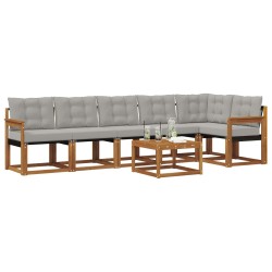 Ensemble de canapés d'extérieur 7 pcs Gris Naturel et Clair 526756526756
