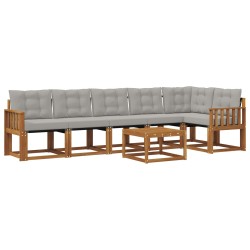 Ensemble de canapés d'extérieur 7 pcs Gris Naturel et Clair 526759526759