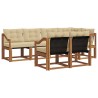 Ensemble de canapés d'extérieur 7 pcs Naturel et Beige 526761526761