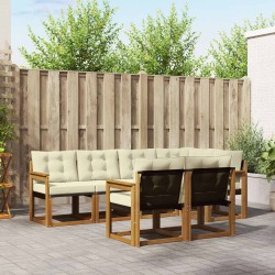 Ensemble de canapés d'extérieur 7 pcs Naturel et Crème 526765526765