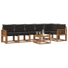 Ensemble de canapés d'extérieur 7 pcs Naturel et Noir 526767526767