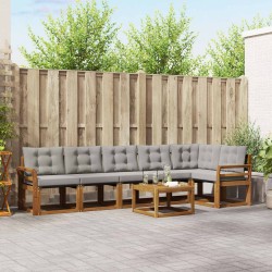 Ensemble de canapés d'extérieur 7 pcs Gris Naturel et Clair 526768526768