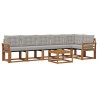 Ensemble de canapés d'extérieur 7 pcs Gris Naturel et Clair 526768526768