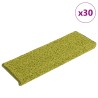 Tapis d'escalier 30 pièces 65 x 21 x 4 cm Vert Bordure rectangulaire 526772526772