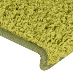 Tapis d'escalier 30 pièces 65 x 21 x 4 cm Vert Bordure rectangulaire 526772526772