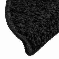 Tapis d'escalier 20 pièces 56 x 17 x 3 cm Noir Demi-rond 526780526780