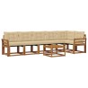 Ensemble de canapés d'extérieur 7 pcs Naturel et Beige 526781526781