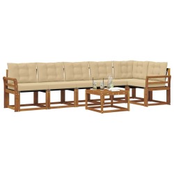 Ensemble de canapés d'extérieur 7 pcs Naturel et Beige 526781526781