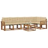 Ensemble de canapés d'extérieur 7 pcs Naturel et Beige 526781526781