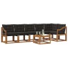 Ensemble de canapés d'extérieur 7 pcs Naturel et Noir 526782526782