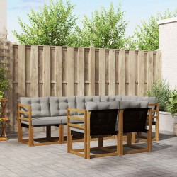 Ensemble de canapés d'extérieur 7 pcs Gris Naturel et Clair 526783526783