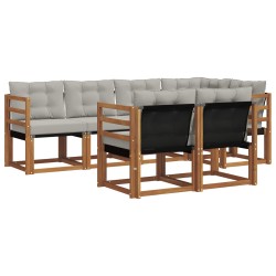 Ensemble de canapés d'extérieur 7 pcs Gris Naturel et Clair 526783526783
