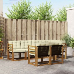 Ensemble de canapés d'extérieur 7 pcs Naturel et Crème 526784526784