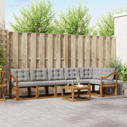 Ensemble de canapés d'extérieur 7 pcs Gris Naturel et Clair 526786526786