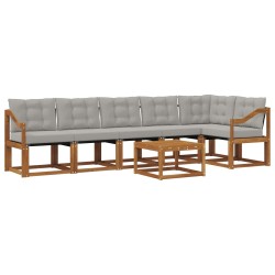 Ensemble de canapés d'extérieur 7 pcs Gris Naturel et Clair 526786526786