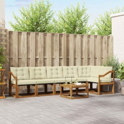 Ensemble de canapés d'extérieur 7 pcs Naturel et Crème 526788526788