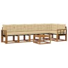 Ensemble de canapés d'extérieur 7 pcs Naturel et Beige 526789526789