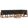 Ensemble de canapés d'extérieur 7 pcs Naturel et Noir 526790526790