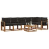 Ensemble de canapés d'extérieur 7 pcs Naturel et Noir 526790526790