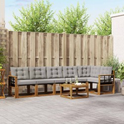 Ensemble de canapés d'extérieur 7 pcs Gris Naturel et Clair 526791526791