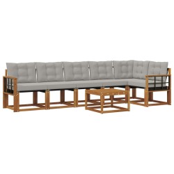 Ensemble de canapés d'extérieur 7 pcs Gris Naturel et Clair 526791526791