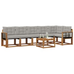 Ensemble de canapés d'extérieur 7 pcs Gris Naturel et Clair 526791526791