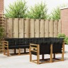 Ensemble de canapés d'extérieur 8 pcs Naturel et Noir 526792526792