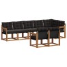 Ensemble de canapés d'extérieur 8 pcs Naturel et Noir 526794526794