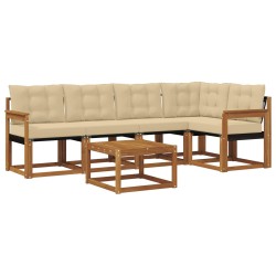 Ensemble de canapés d'extérieur 6 pcs Naturel et Beige 526801526801