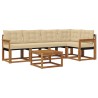 Ensemble de canapés d'extérieur 6 pcs Naturel et Beige 526801526801