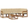 Ensemble de canapés d'extérieur 6 pcs Naturel et Beige 526801526801