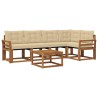 Ensemble de canapés d'extérieur 6 pcs Naturel et Beige 526804526804
