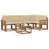 Ensemble de canapés d'extérieur 6 pcs Naturel et Beige 526804526804